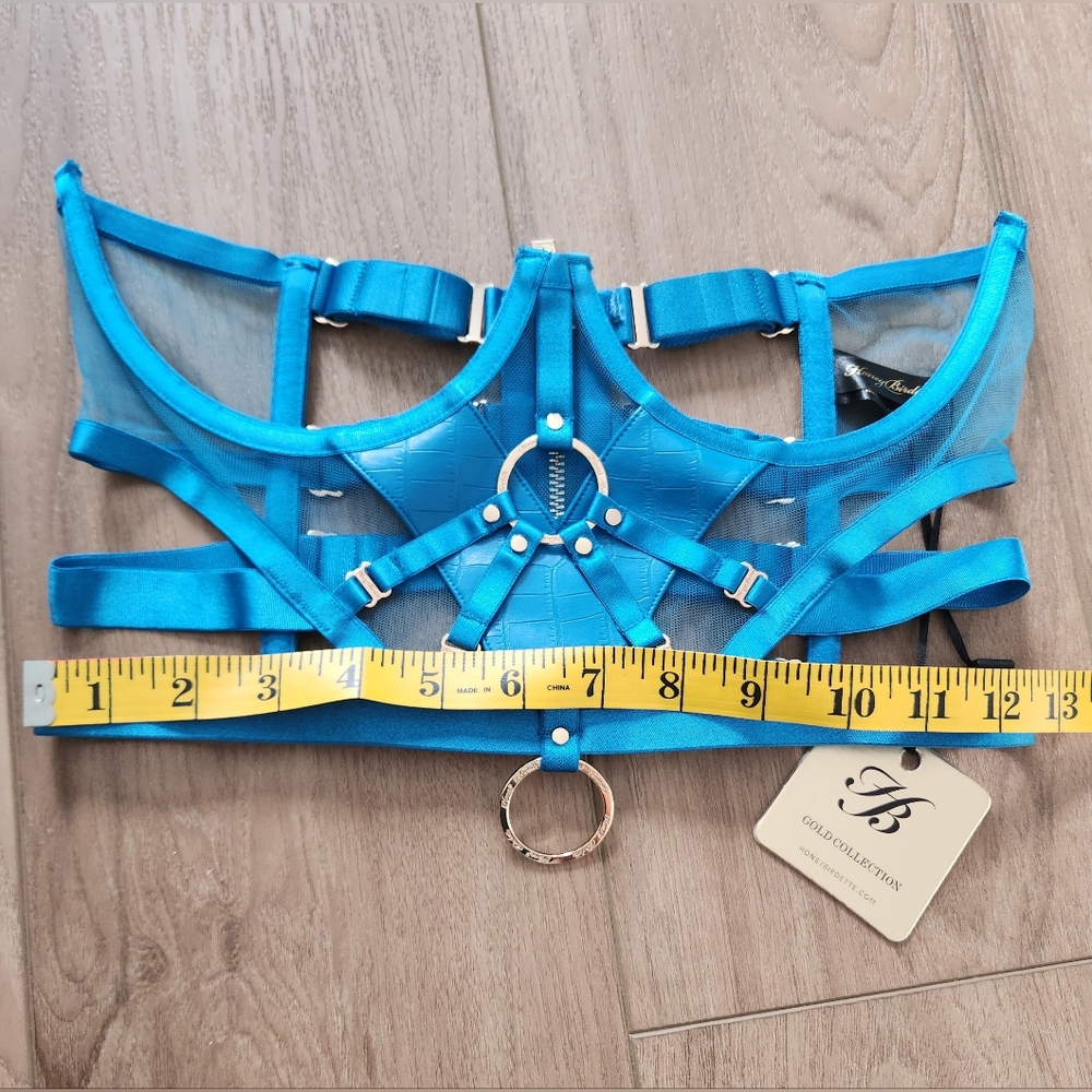 Honey Birdette Mistress T blue 34D Corset Only NWT - Picture 10 of 13